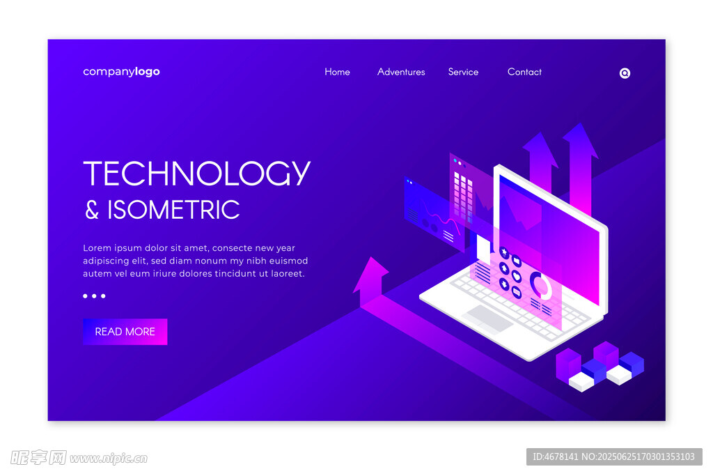 科技美学网页设计概念图