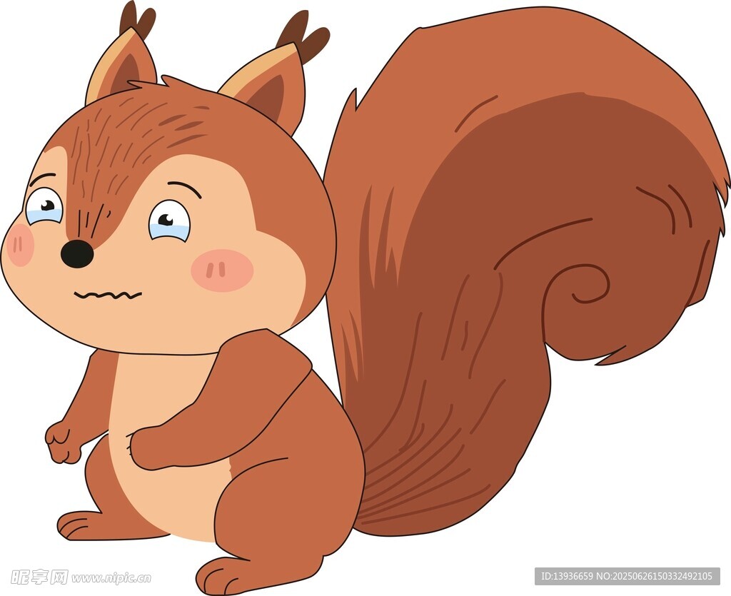 可爱松鼠卡通形象