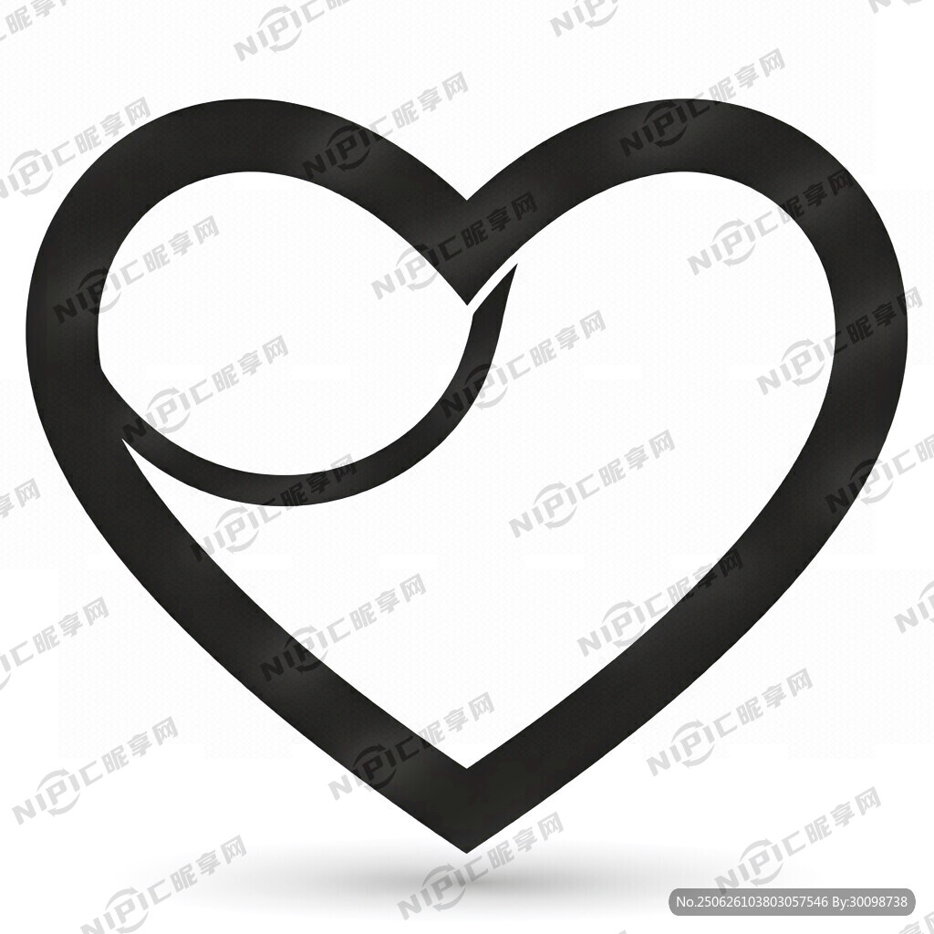 天人合一内涵心形元素的图标