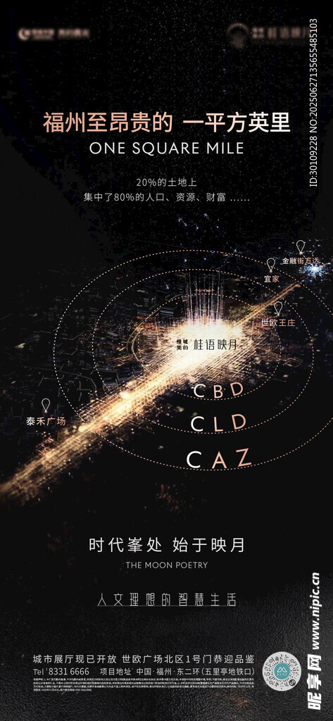 地段配套位置海报