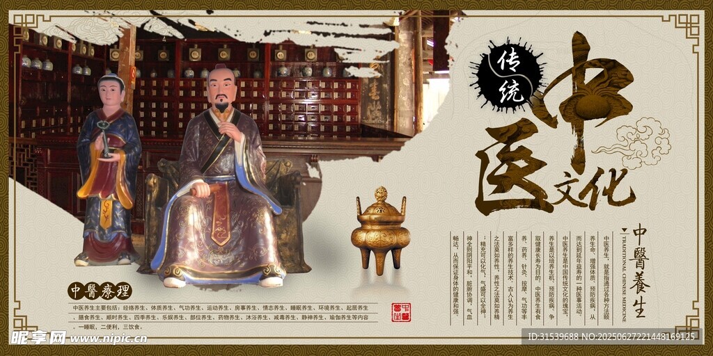 中国风传统中医文化展板