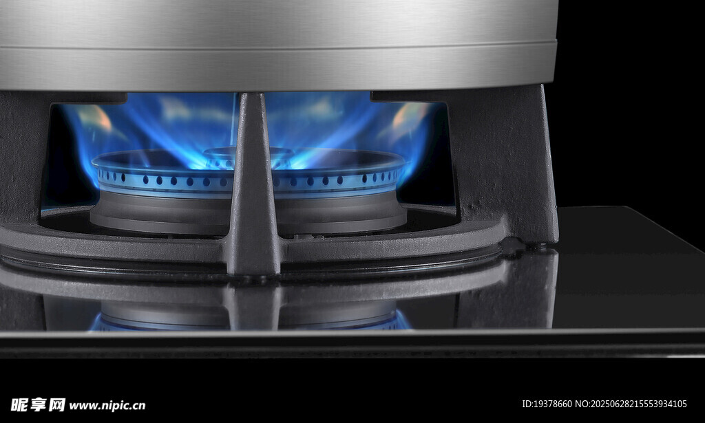 双灶蓝色火焰燃气灶