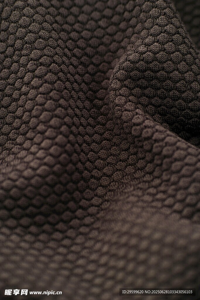 深棕色纹理布料特写