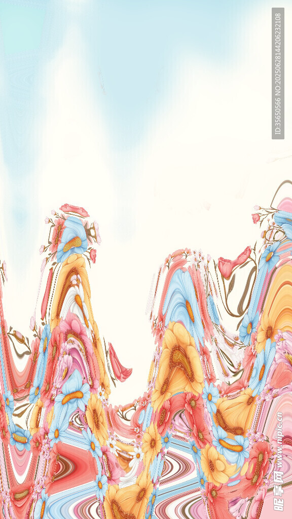 梦幻多彩抽象艺术造型