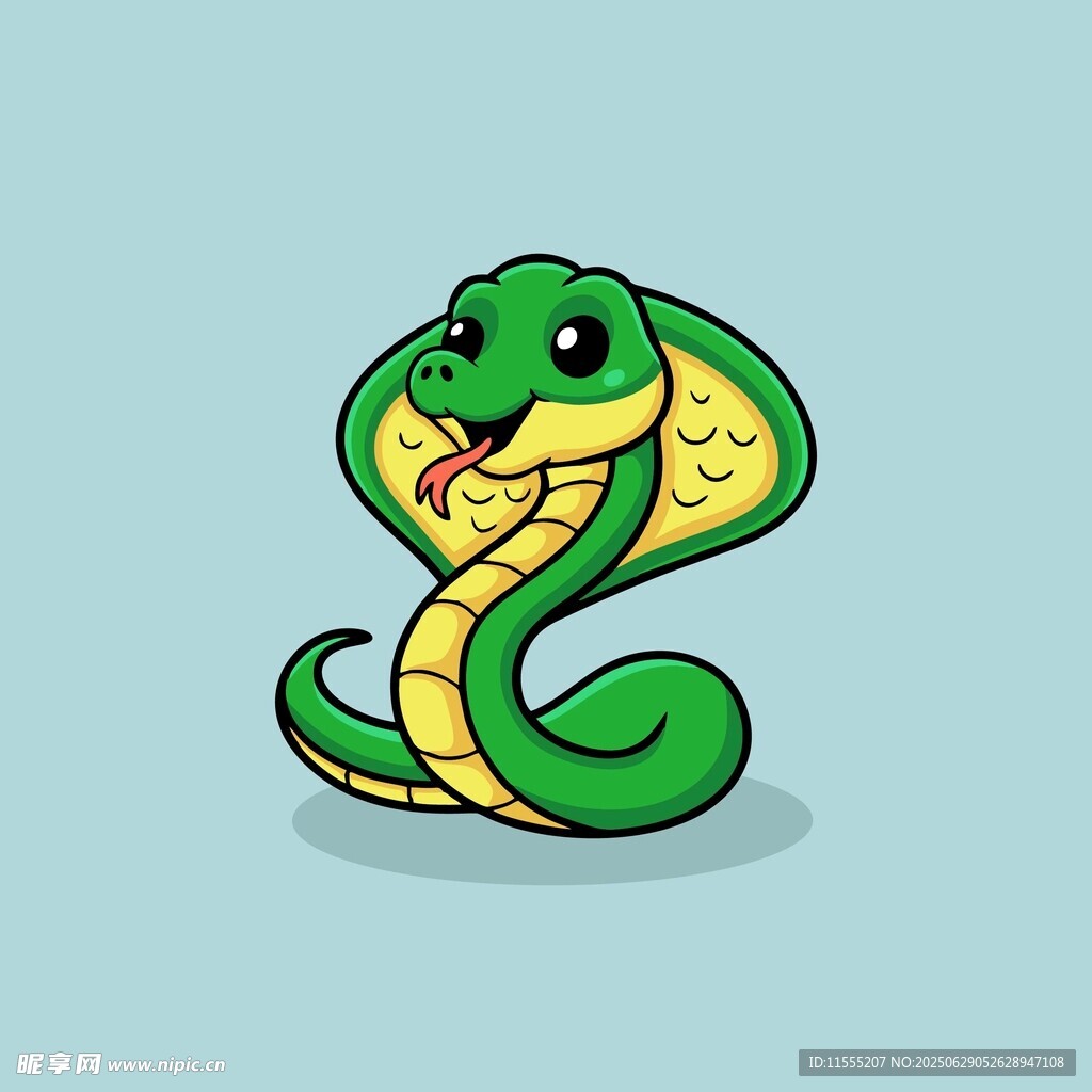 可爱卡通眼镜蛇形象