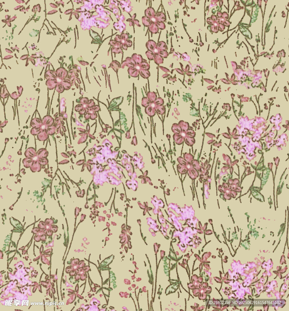 粉色花卉图案背景纹理