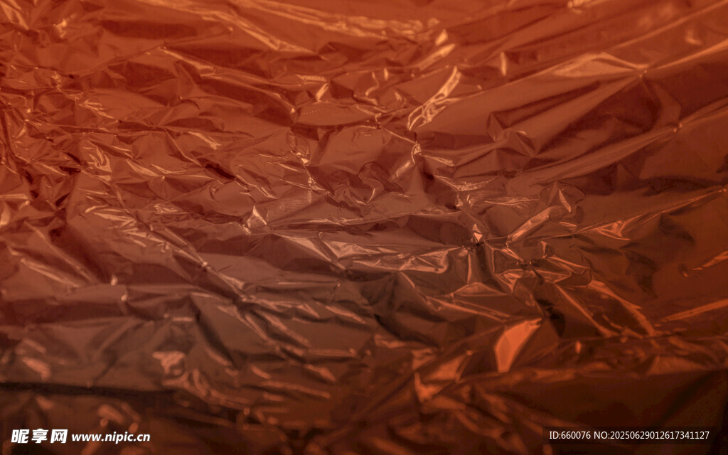 褶皱的棕红色纹理布料