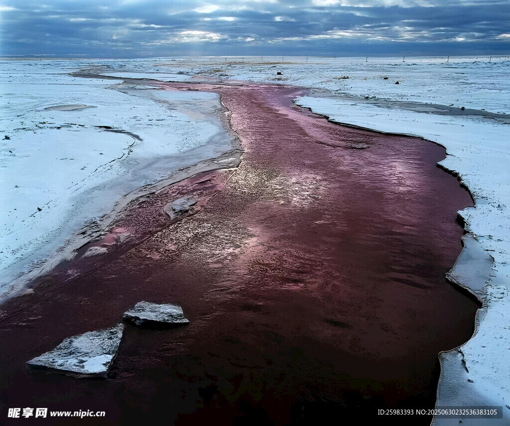 冰封河流