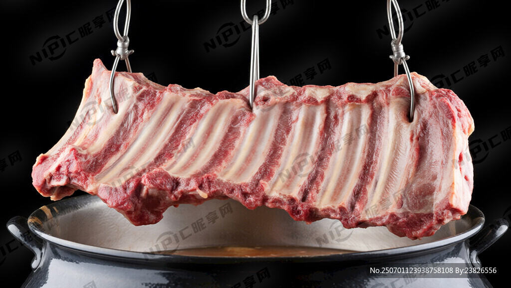 黑色的背景 大的汤炉子内