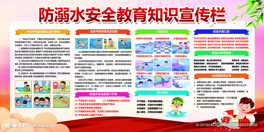 防溺水安全教育宣传栏