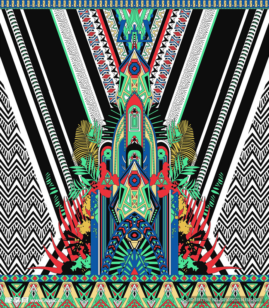 民族风几何图案装饰纹样