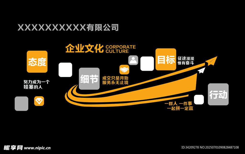 公司企业文化墙