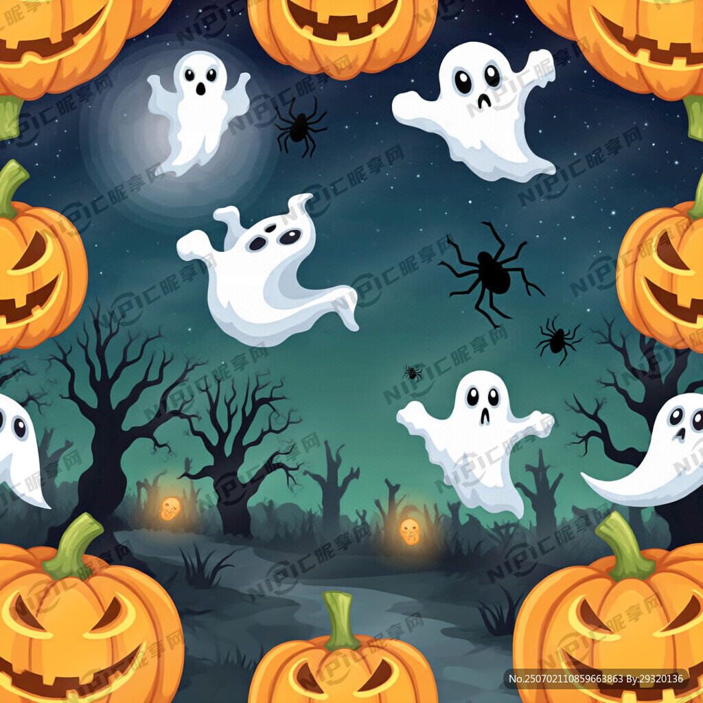 万圣节的风格 要四方连续