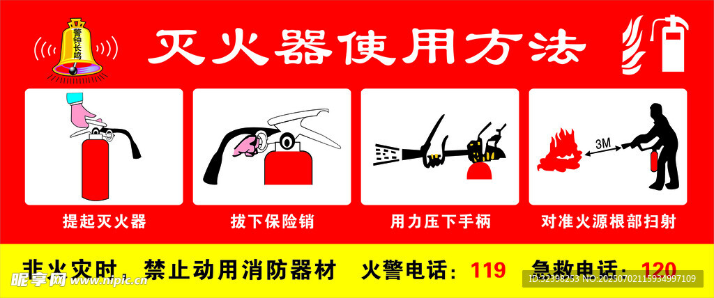 灭火器使用方法