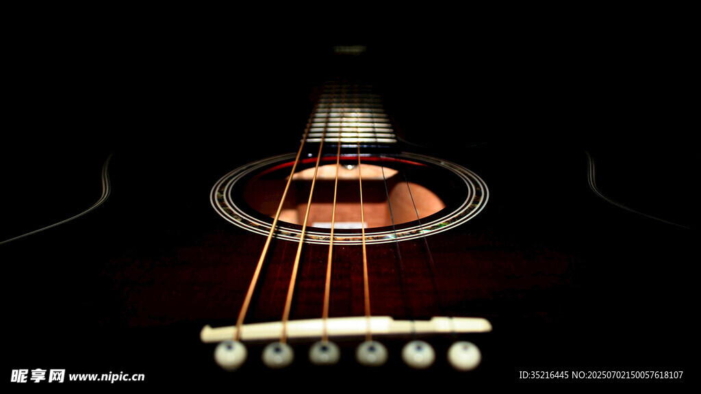 复古吉他琴头特写