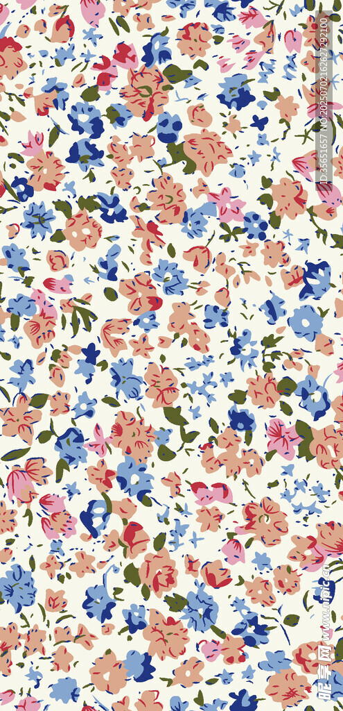 多彩花卉图案背景