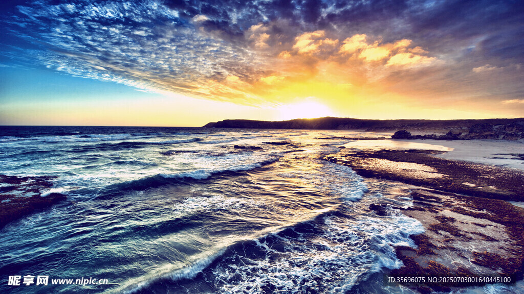 海边壮丽日出美景