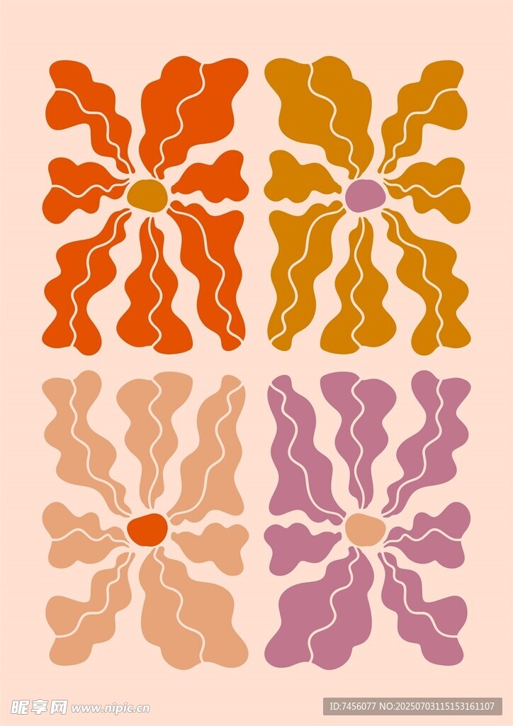 复古花卉图案设计