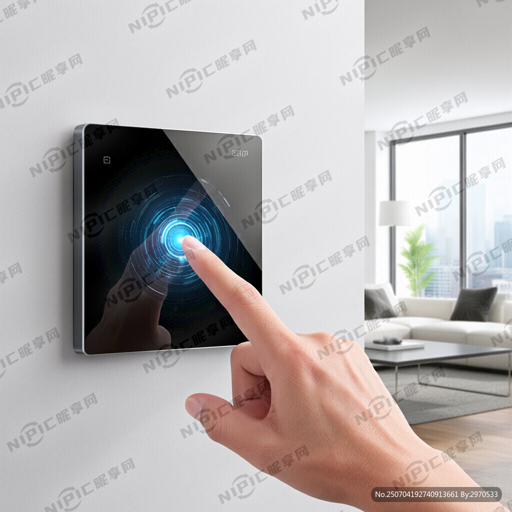 手指触摸电器控制面板