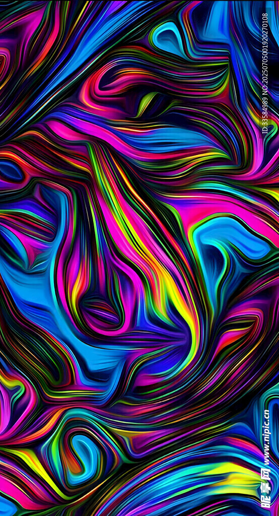 绚丽多彩抽象流体图案