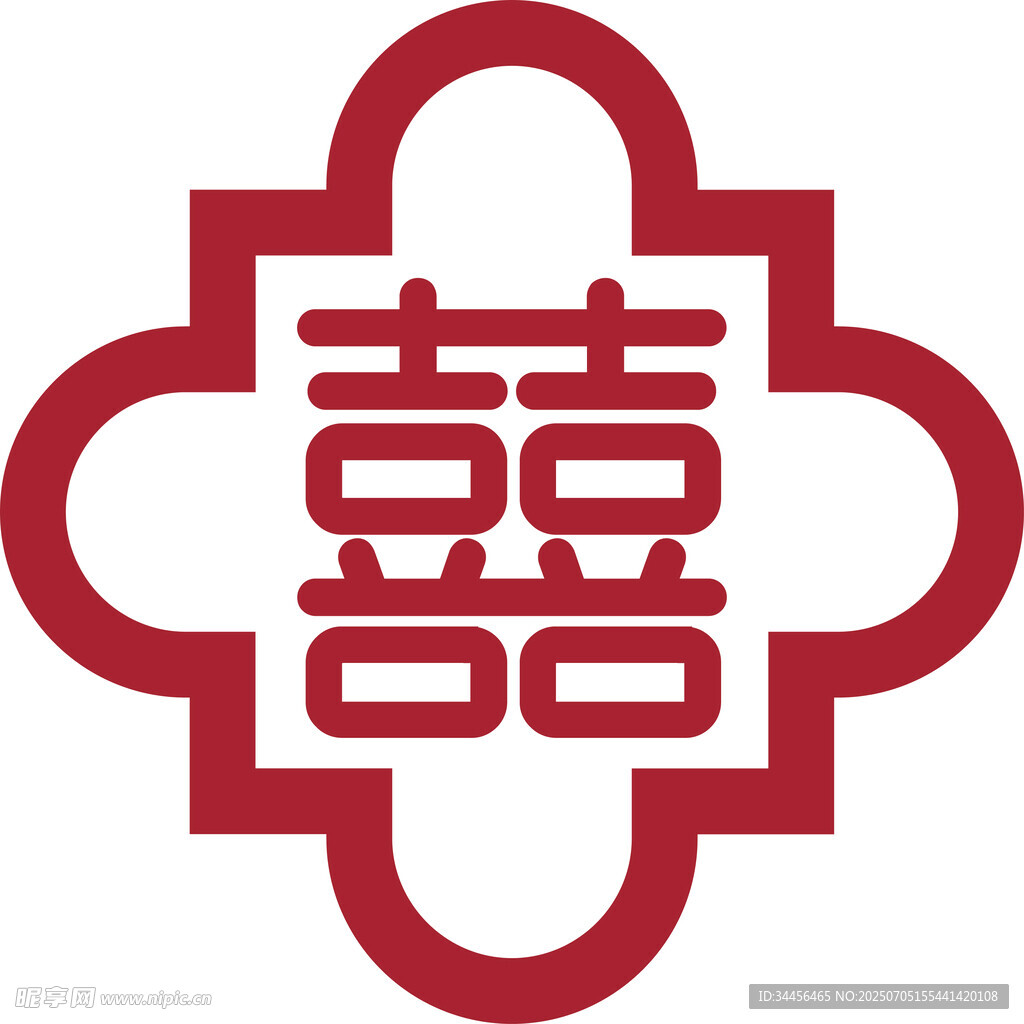 中式传统双喜图案