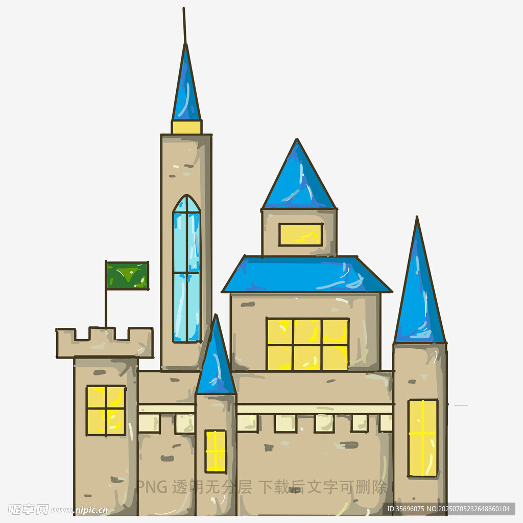 卡通风格的梦幻城堡