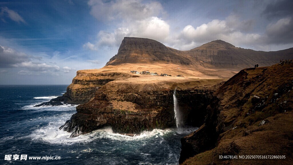 海岸悬崖壮阔海洋景观