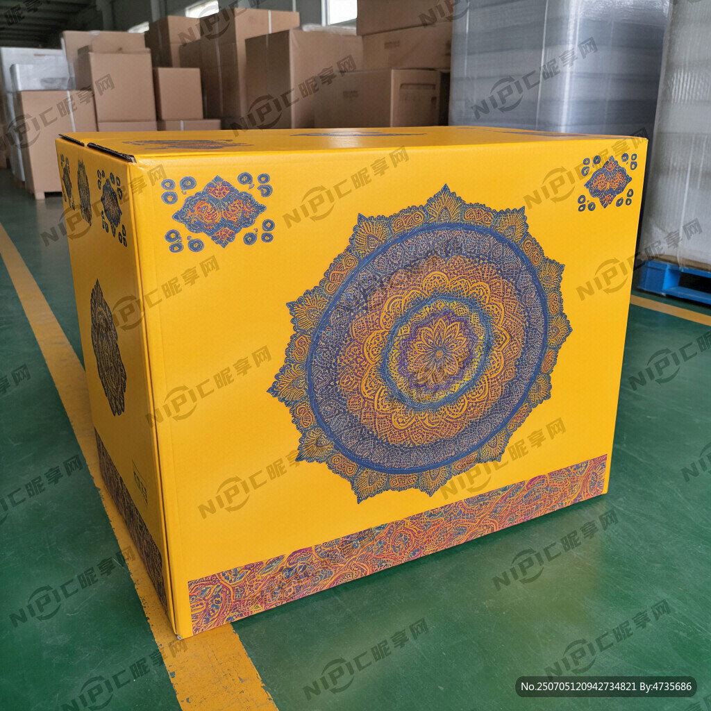 壮锦元素的芒果箱子包装