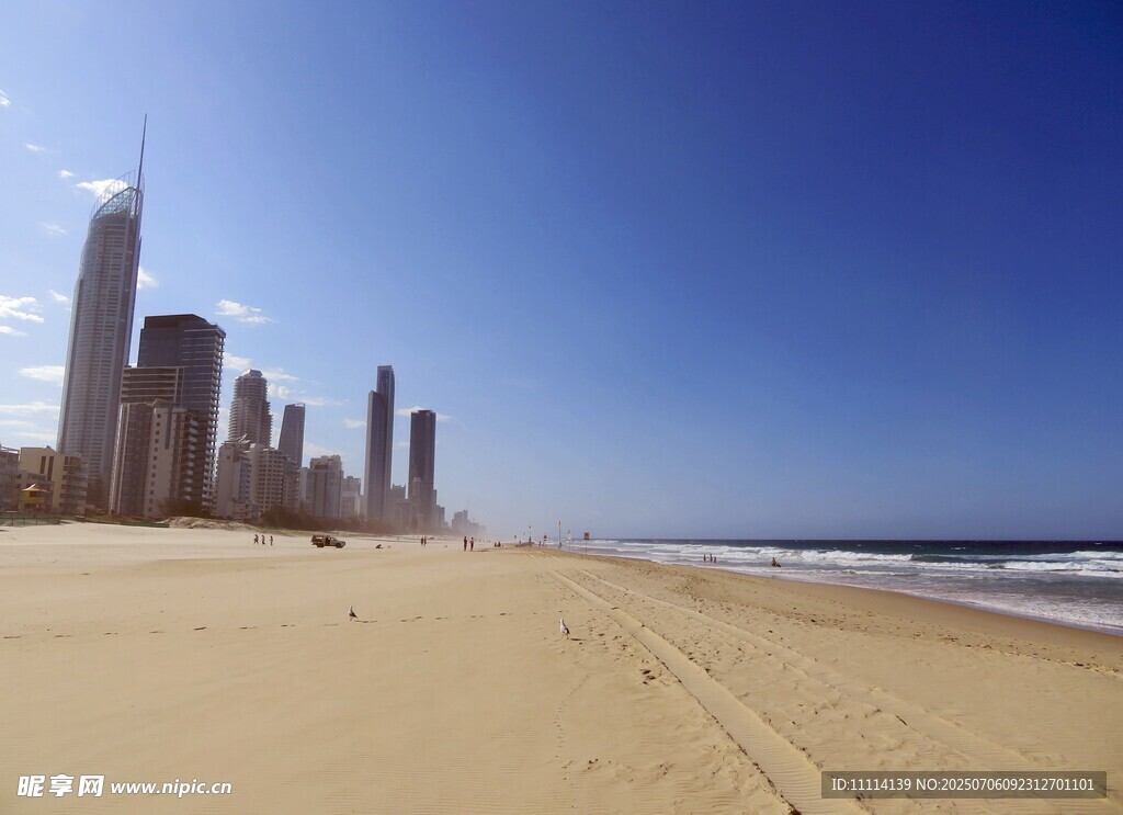 黄金海岸壮丽沙滩景观