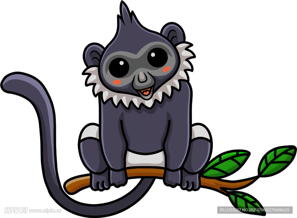 可爱狐猴坐枝头