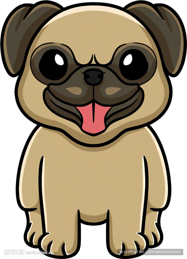 可爱哈巴狗卡通形象
