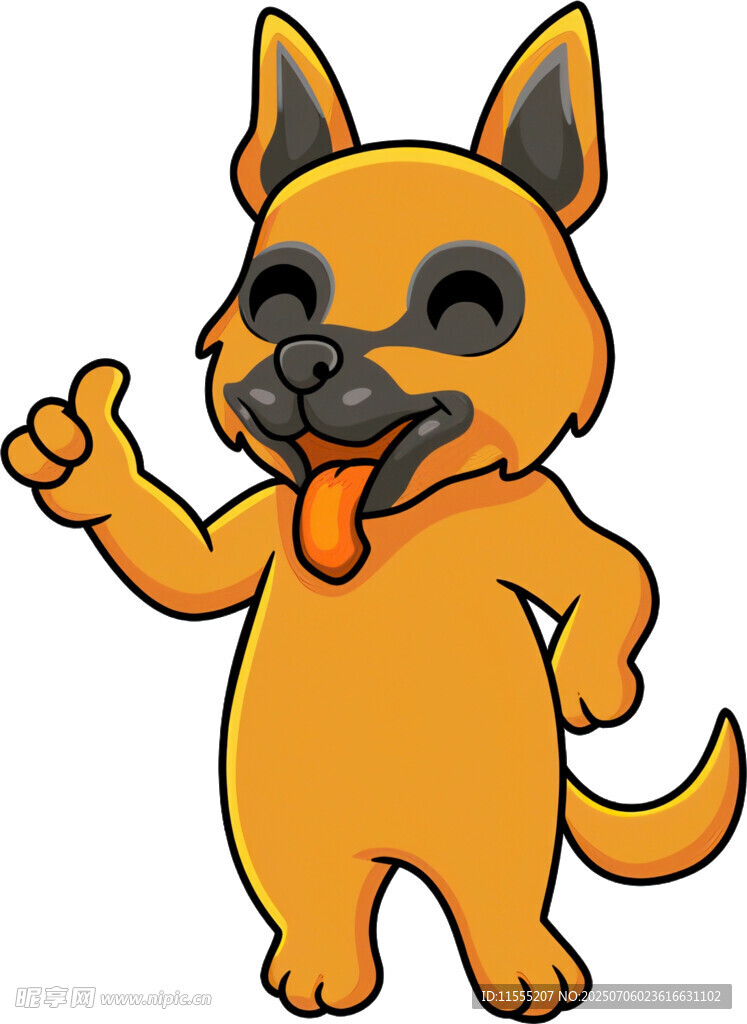 俏皮小狗比耶卖萌