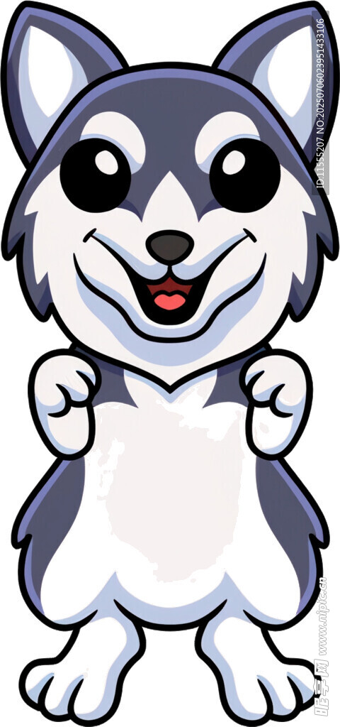 可爱卡通哈士奇形象
