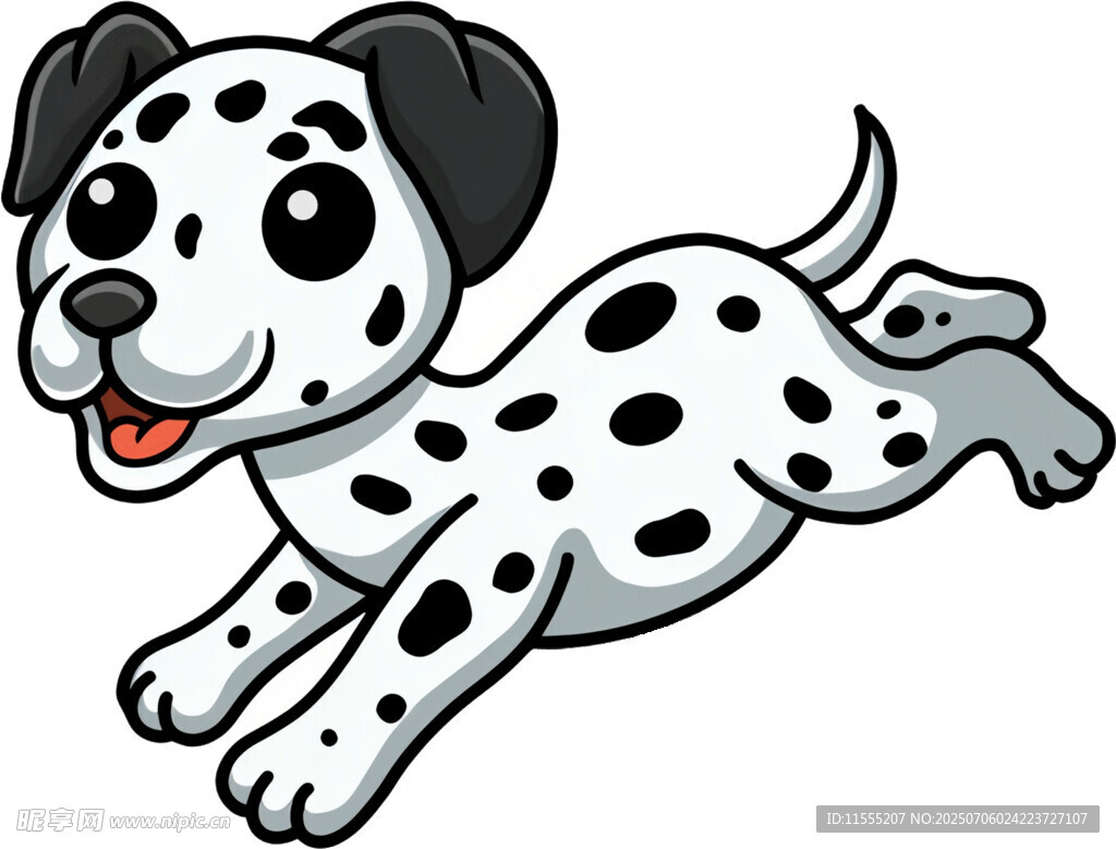 奔跑的斑点小狗