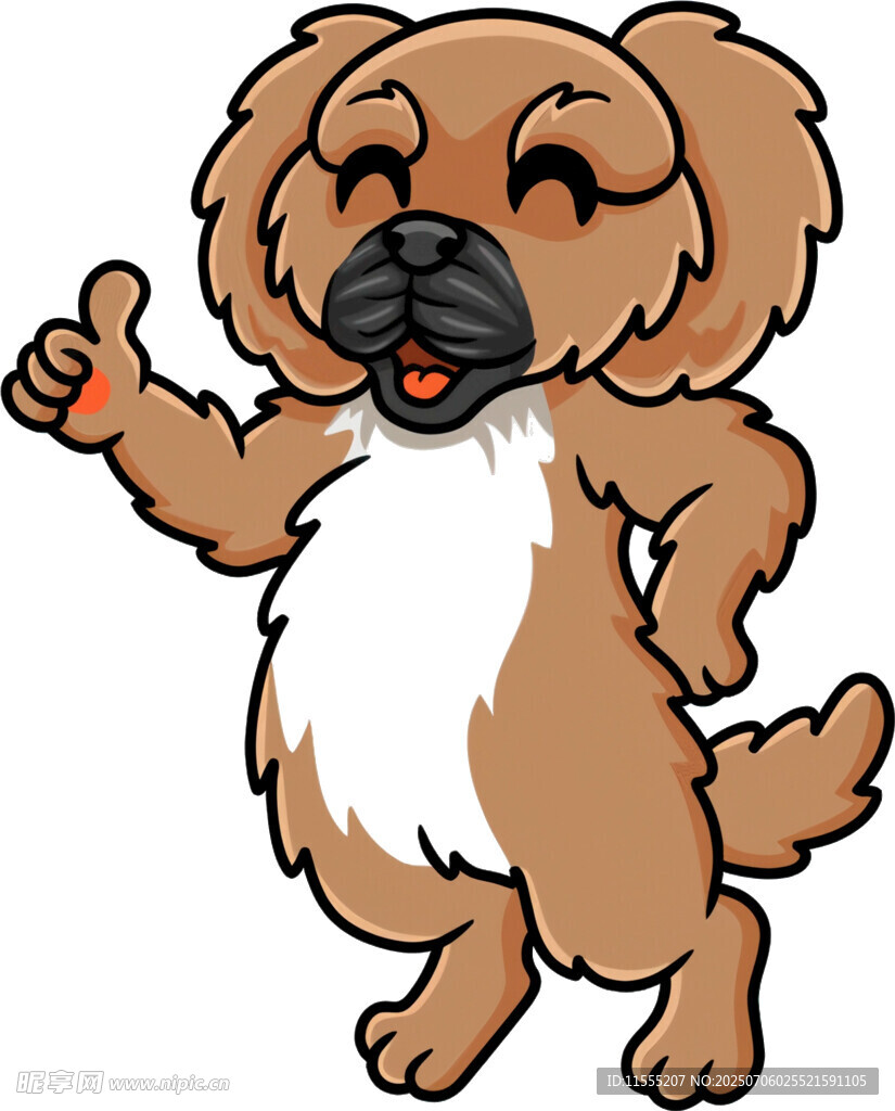 可爱小狗竖大拇指