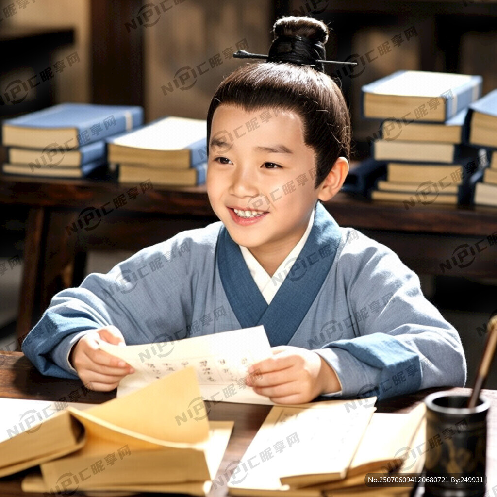 古代读书孩童