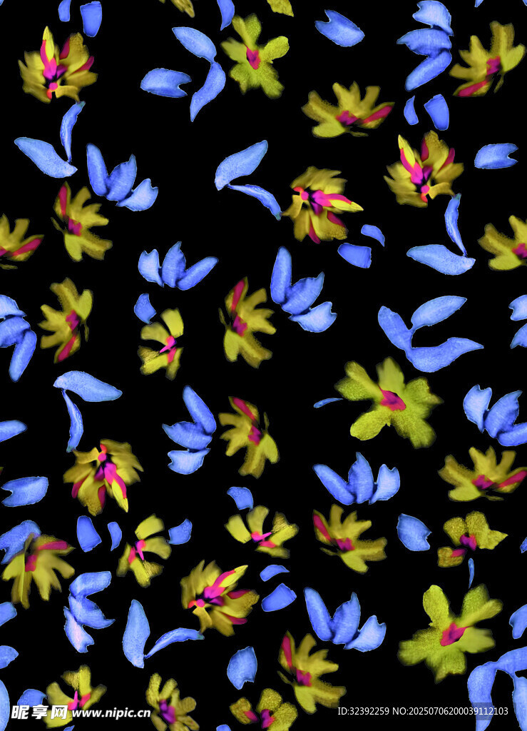 多彩花卉图案背景