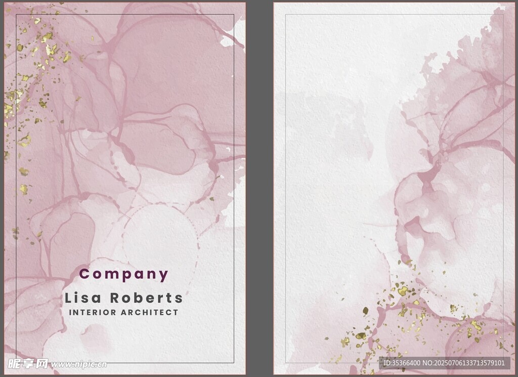 粉色花卉风公司宣传页设计