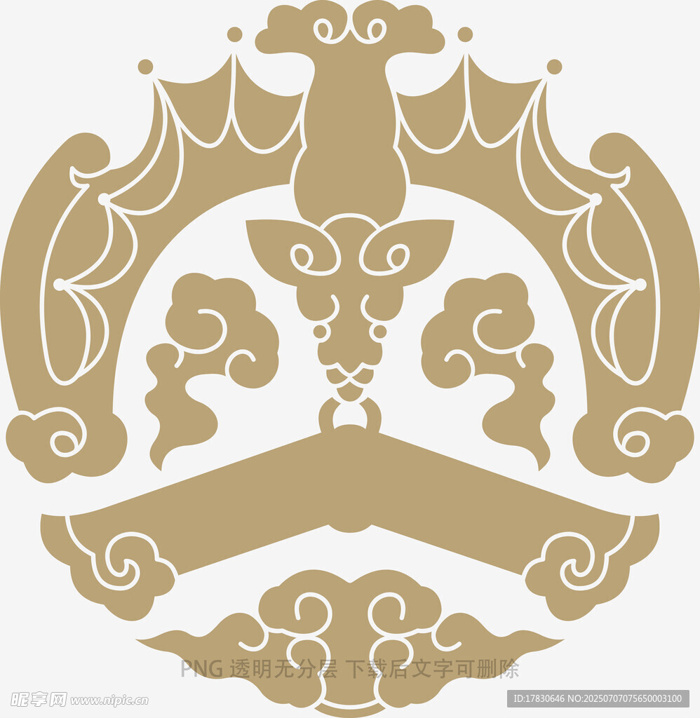 中式古典祥云纹饰图案