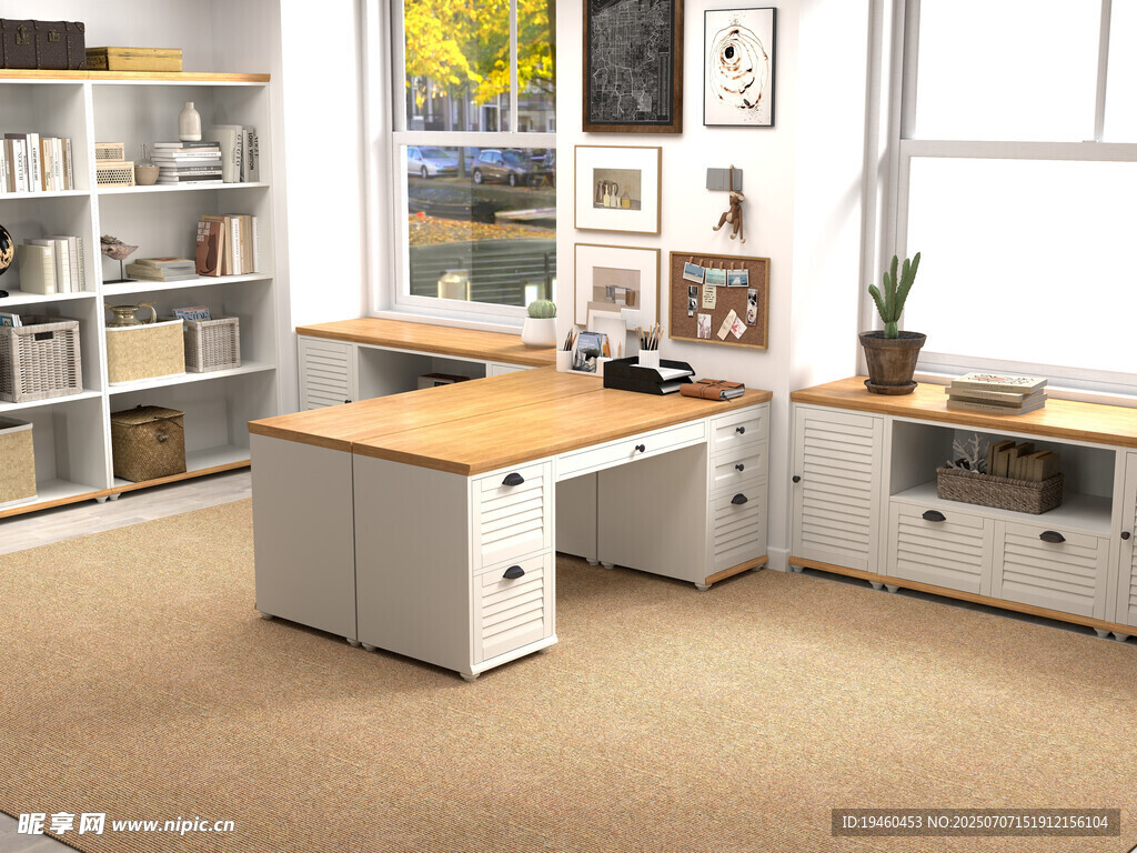 现代简约风格办公书房家具