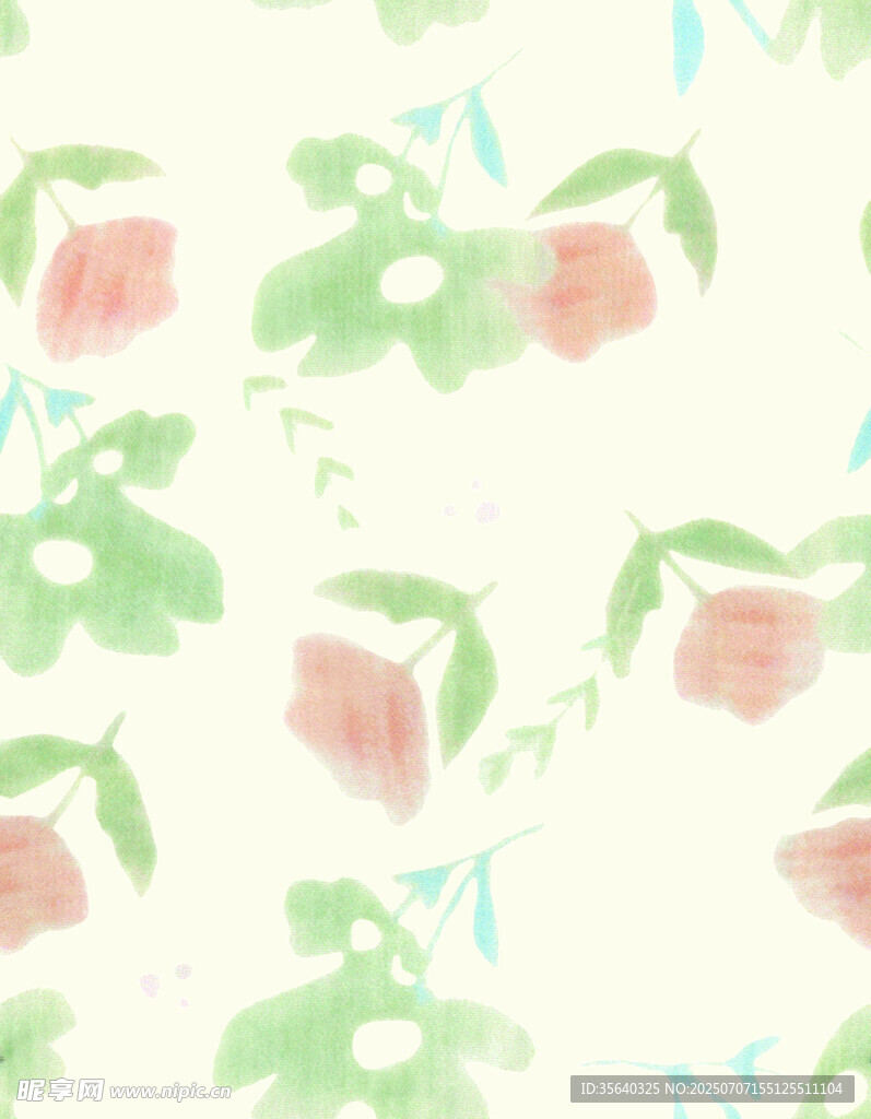 水彩花卉图案背景