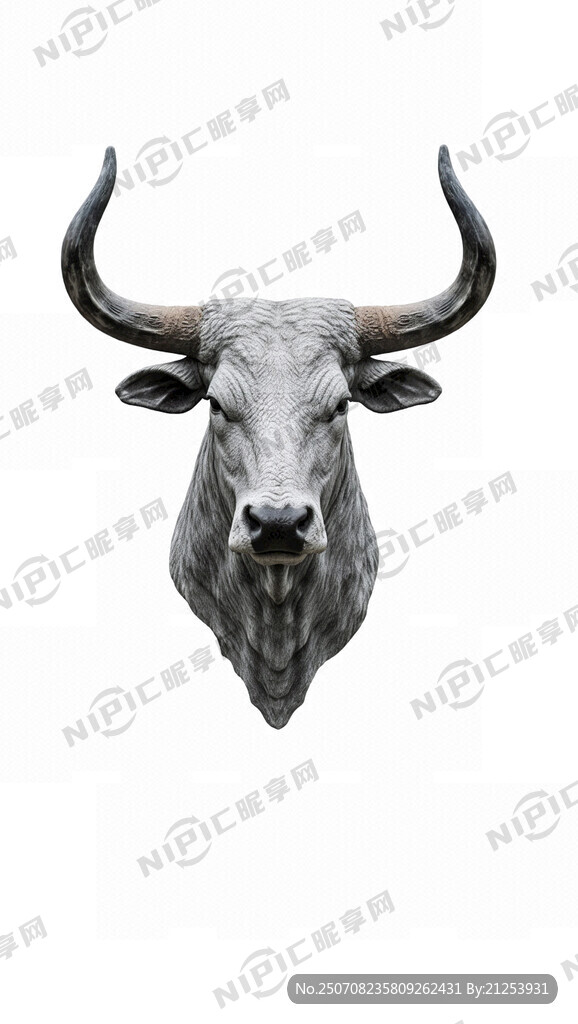 牛头、唯一的头、图腾、纹理、无