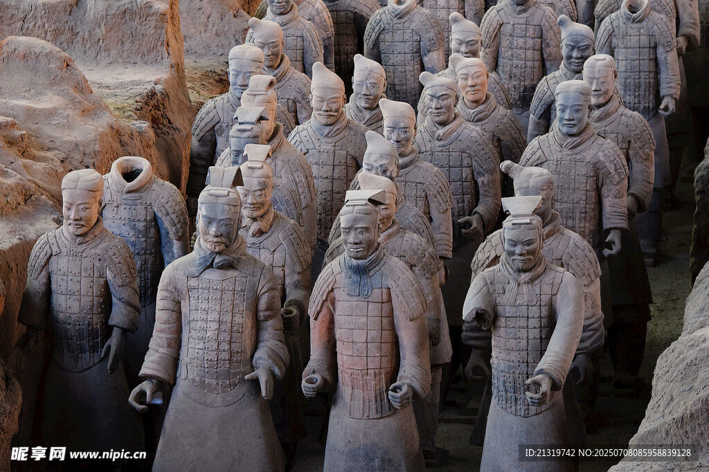 壮观的秦始皇陵兵马俑阵列