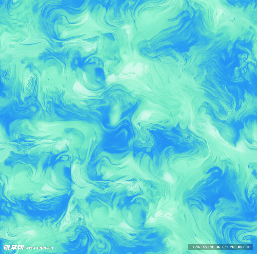 蓝绿色梦幻流体纹理背景