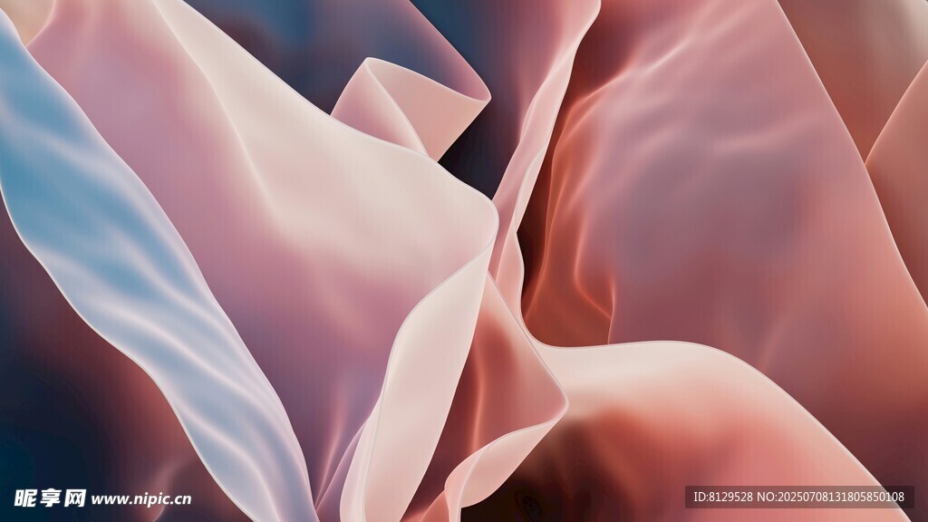 梦幻渐变褶皱布料纹理