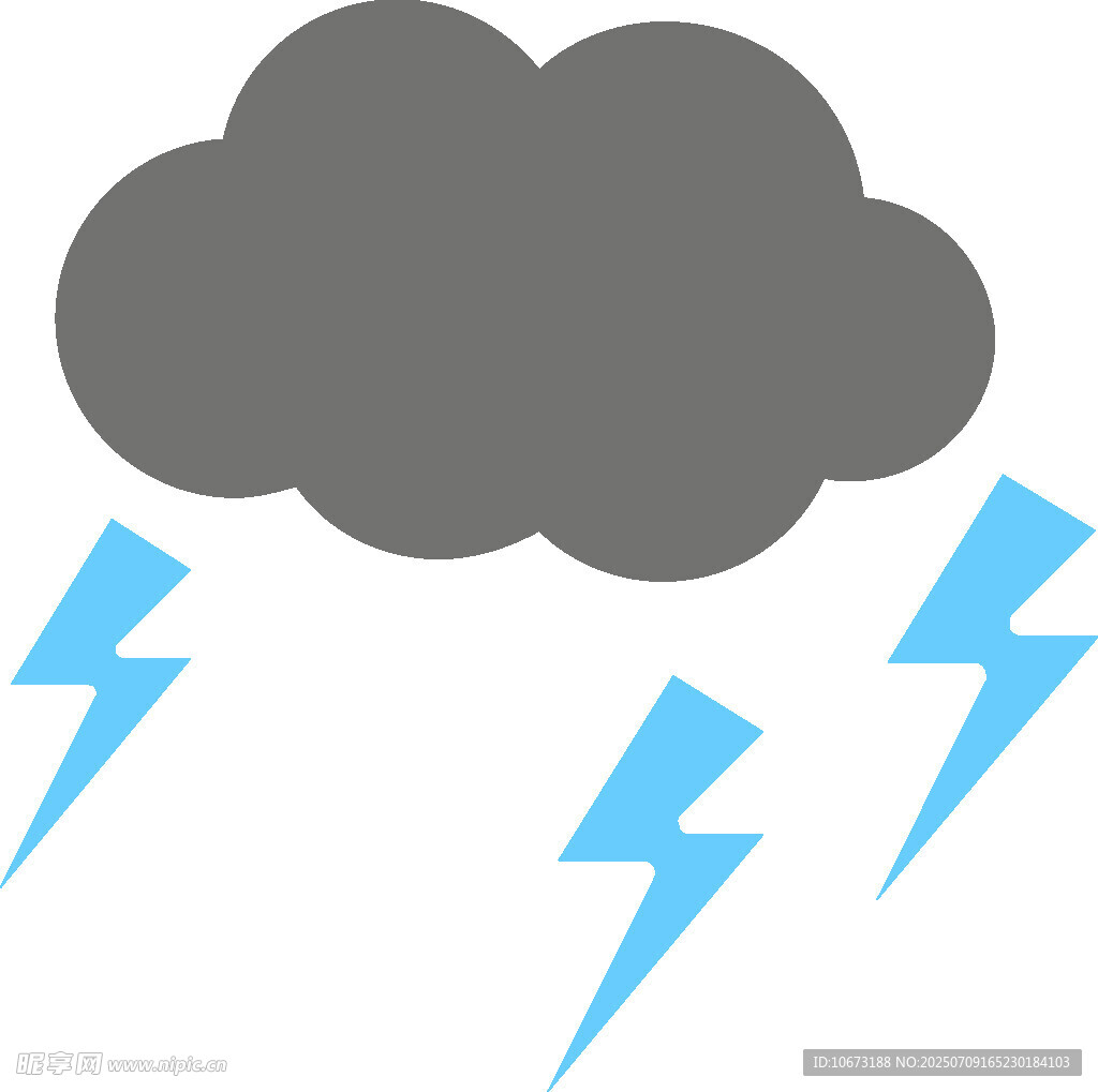 乌云闪电图标