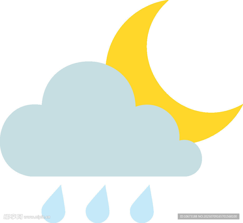 月亮下的云雨天气