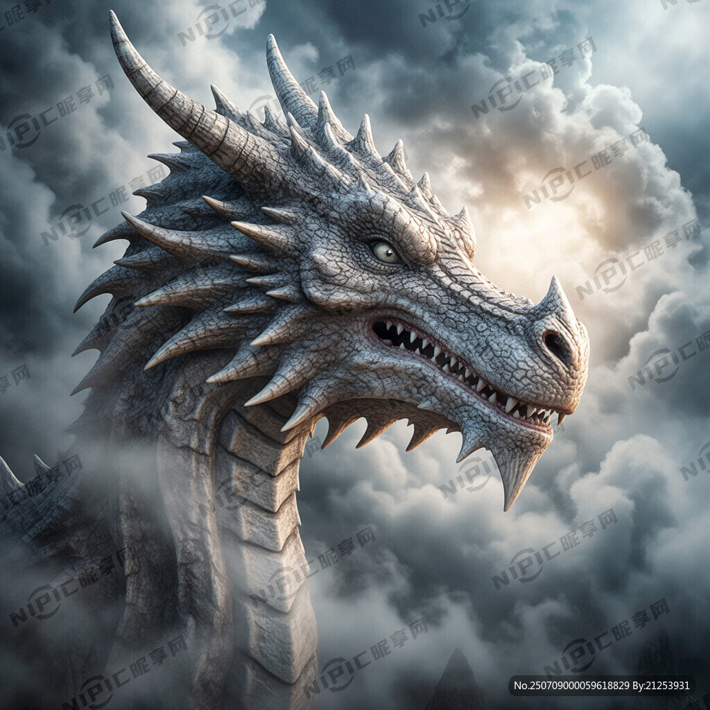 龙头、唯一的头、图腾、纹理、生