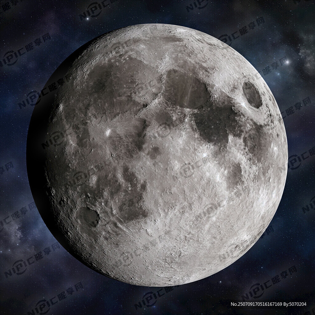 逼真月球模型展示图片