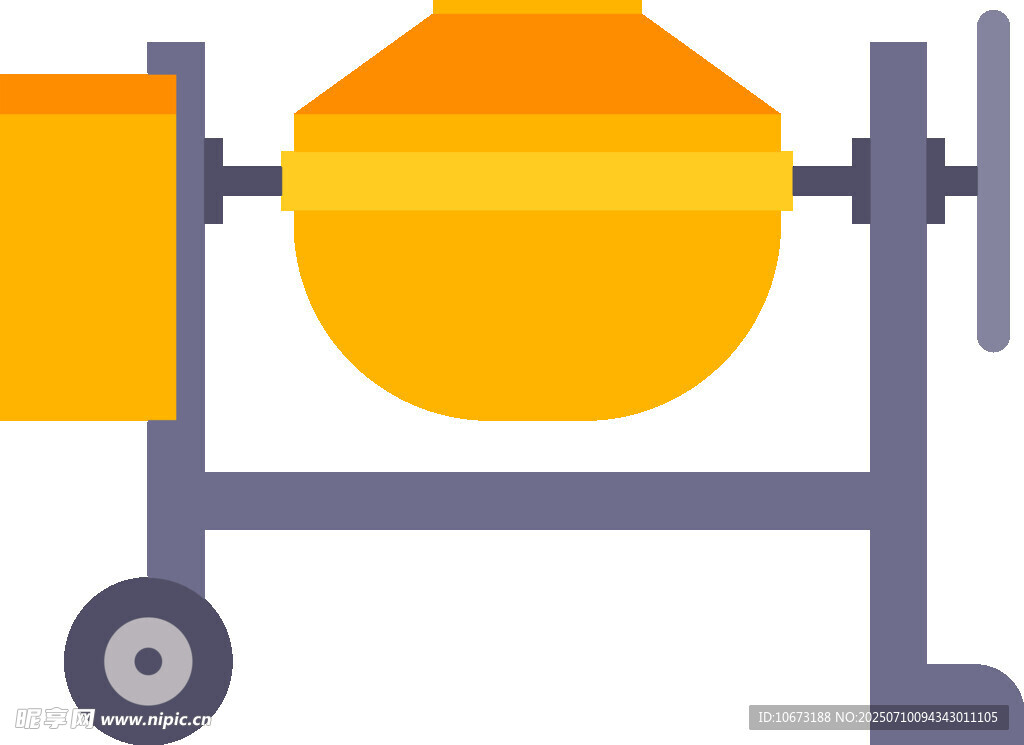 黄色混凝土搅拌机